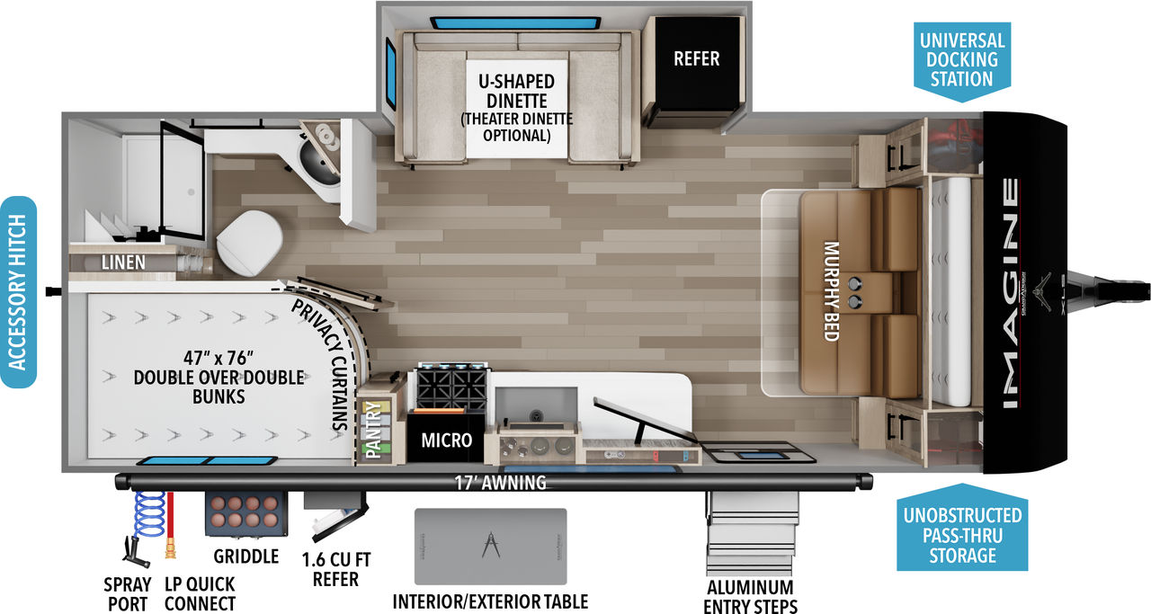 2026 Grand Design Imagine XLS 21MBE floor plan