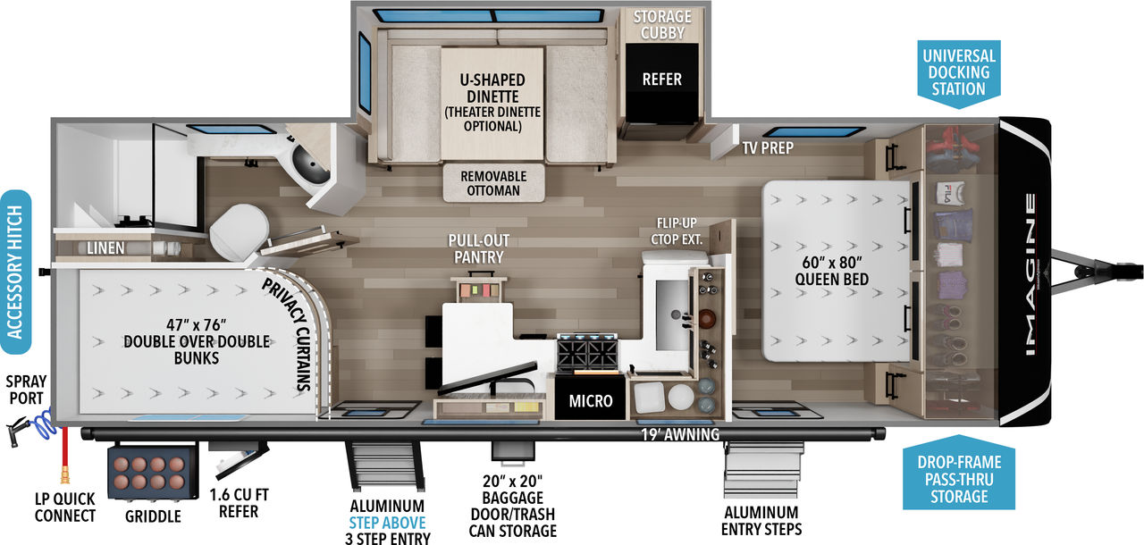 2026 Grand Design Imagine 2470BH floor plan