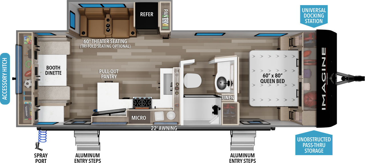 2026 Grand Design Imagine XLS 25RLE floor plan