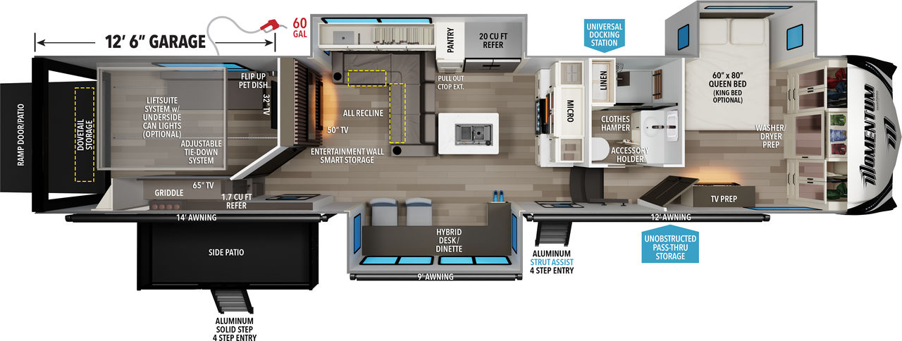 2026 Grand Design Momentum 399M floor plan